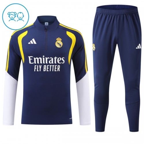 Real Madrid Felpe da Allenamento Quarto-Zip 2026-27 Blu per Bambino Real Madrid Felpe da Allenamento Quarto-Zip 2026-27 Blu per Bambino