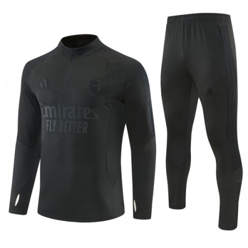 Real Madrid Felpe da Allenamento Quarto-Zip 2026-27 Nera per Uomo Real Madrid Felpe da Allenamento Quarto-Zip 2026-27 Nera per Uomo