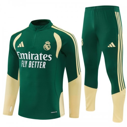 Real Madrid Felpe da Allenamento Quarto-Zip 2026-27 Verde per Uomo Real Madrid Felpe da Allenamento Quarto-Zip 2026-27 Verde per Uomo