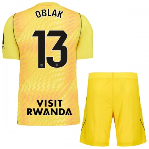 Maglia da Calcio Portiere Atlético Madrid Oblak 13 2026-27 Gialla per Bambino Maglia da Calcio Portiere Atlético Madrid Oblak 13 2026-27 Gialla per Bambino