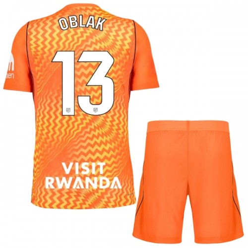 Maglia da Calcio Portiere Atlético Madrid Oblak 13 Orange Version 2026-27 per Bambino Maglia da Calcio Portiere Atlético Madrid Oblak 13 Orange Version 2026-27 per Bambino