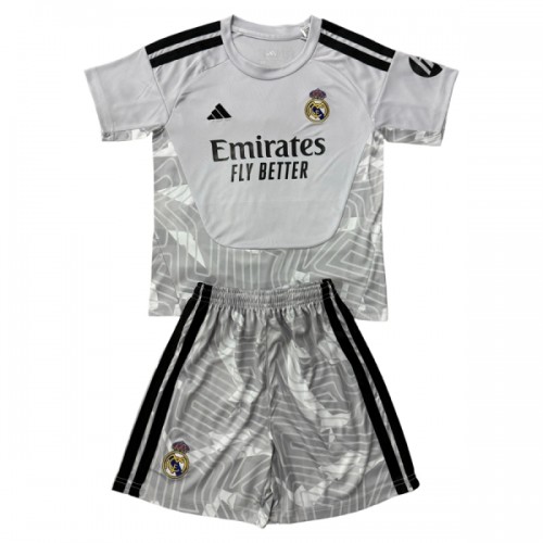 Maglia da Calcio Portiere Real Madrid 2026-27 Grigia per Bambino Maglia da Calcio Portiere Real Madrid 2026-27 Grigia per Bambino